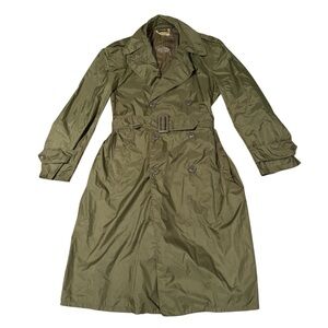 VTG 1959 Military Raincoat KENNETH M. WILSON lightweight TAUPE 179 Size 40 Short